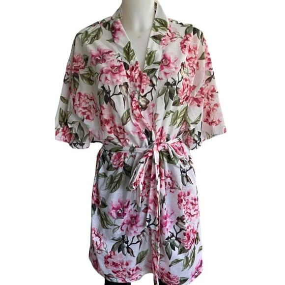 Pink Floral Wrap Robe – Show Me Your Mumu Style, One Size, EUC - Picture 2 of 7